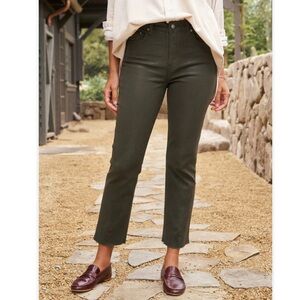 Frank & Eileen Olive Green Ankle Jeans